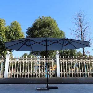 Sombrilla de <span class=keywords><strong>Patio</strong></span> Rectangular Grande de Acero Inoxidable de Doble Cara de Diseño Moderno de 15 pies, Sombrilla de Jardín para Exteriores - Product Image 3