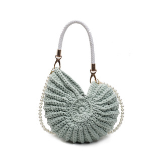 Sac tendance en coton tissé nouvelle arrivée Sac à bandoulière <span class=keywords><strong>de</strong></span> couleur unie Sac à bandoulière <span class=keywords><strong>de</strong></span> <span class=keywords><strong>vacances</strong></span> style coquillage pour femme <span class=keywords><strong>Bord</strong></span> <span class=keywords><strong>de</strong></span> <span class=keywords><strong>mer</strong></span> - Product Image 5