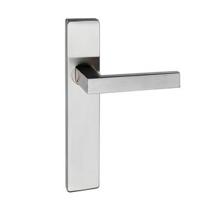 İspanyol tarzı mat fırçalanmış alüminyum/paslanmaz çelik/çinko alaşım Oval kapı kolu kapalı ahşap kapılar için - Product Image 4