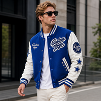 Veste universitaire personnalisée pour hommes et femmes, imperméable, coupe-vent, chaude pour l'hiver, avec logo brodé en chenille, style baseball, vente en gros OEM