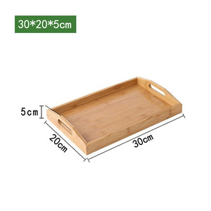 ถาดเสิร์ฟไม้ไผ่ทรงสี่เหลี่ยม 30x20 ซม. สไตล์เรียบง่ายสำหรับใช้ในบ้าน - Product Image 3