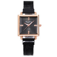 Women's Leisure Alloy Digital Movement Stainless Steel Strap <b>Watch</b> /Crane 3BAR Water Resistant Push Button Hidden Clasp - Product Image 6