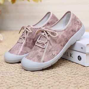 Scarpe da donna in tela alla moda, nuove, di alta qualità, traspiranti e comode, con lacci, ideali per primavera, estate e autunno - Modello Single Side Boom - Product Image 5