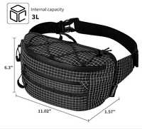 Sacs banane tactiques pour femmes et hommes, anti-RFID, résistants à l'eau, sacs bandoulière en nylon résistant à l'usure, sacs de voyage croisés