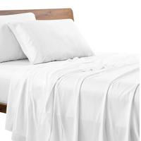 Ensemble de draps de lit en coton 100% personnalisable avec taies d'oreiller certifié OEKO-TEX 200TC perméable à l'air