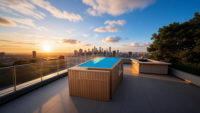 Piscines en conteneurs de 20 et 40 pieds, piscines de jardin personnalisables, piscines sur toit