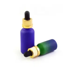Frascos cuentagotas de vidrio de aceite esencial de flor de color redondo a prueba de niños 15ml 20ml 30ml 50ml 100ml