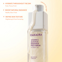 Sérum à la vitamine C OAKAURA, acide glycolique, éclat, luminosité, boost, lissage de la texture inégale, sérum pour le visage, à utiliser uniquement la nuit