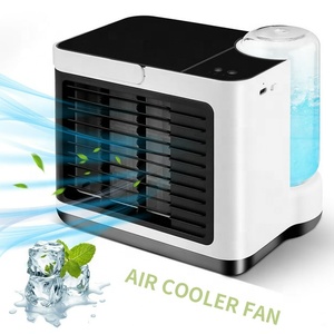 Ventilateur de bureau portable mini-ion négatif à 3 vitesses, alimenté par batterie, en plastique, <span class=keywords><strong>sans</strong></span> <span class=keywords><strong>fil</strong></span>, <span class=keywords><strong>climatiseur</strong></span> de camping pour camping-car et hôtel - Product Image 1