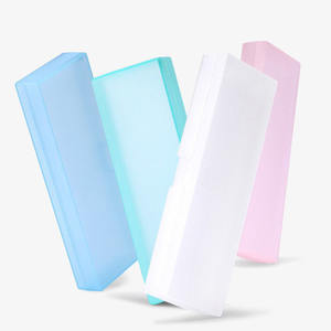 Bview Art <span class=keywords><strong>astuccio</strong></span> in plastica trasparente <span class=keywords><strong>astuccio</strong></span> in plastica per cancelleria con coperchio incernierato e chiusura a scatto - Product Image 1