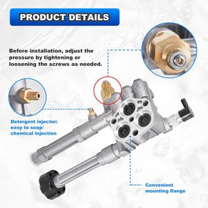 Cabezal de Bomba de Lavadora OEM de Alta Calidad, de Aluminio, AR42518/AR43061/AR42940, Compatible con Bombas de las Series Troy Bilt <span class=keywords><strong>RMW</strong></span>/SRMW, RMW2.2G24 2G23B - Product Image 4