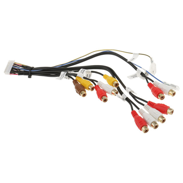 24 Pin RCA Audio Video Adaptor Pre Out Lead for Pioneer Avic-F900BT F90BT