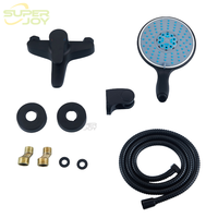 Pommeau de douche noir portable avec tuyau en acier inoxydable et support de fixation pour la maintenance des robinets de douche des toilettes des wagons de chemin de fer