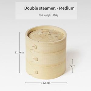 <span class=keywords><strong>Vitrine</strong></span> pour petits pains à <span class=keywords><strong>la</strong></span> vapeur, petit cuiseur à savon en bambou avec doublures traditionnelles, ensemble naturel - Product Image 4