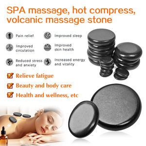 16PCS Black <span class=keywords><strong>Massage</strong></span> Stones Essentielle Hot Stones Home Spa Hot Rocks <span class=keywords><strong>Massage</strong></span> stein - Product Image 3