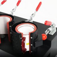 Presse à chaleur pour tasses 5 en 1, 5 stations, 5 boîtes de contrôle, machine de transfert thermique numérique par sublimation pour impression sur tasses de 11 oz