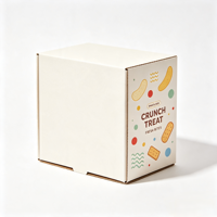 Boîte en carton ondulé à thème alimentaire, style pliable pratique pour l'emballage et l'expédition de collations croustillantes ou de cadeaux