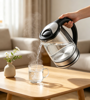 Appareils électroménagers intelligents : Bouilloire électrique en verre pour thé, chauffe-eau en forme de carafe