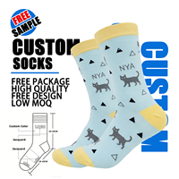 Chaussettes habillées de haute qualité, personnalisées, douces, respirantes, en coton, classiques, unisexes, jacquard