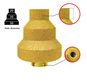 Broca de Diamante con Vástago M10 Soldada al Vacío <span class=keywords><strong>para</strong></span> Hormigón y Mampostería, Escariador Cónico <span class=keywords><strong>Multicapa</strong></span> - Product Image 2