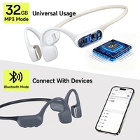 Écouteurs Sportifs à Conduction Osseuse Couleurs Personnalisées Écouteurs Étanche IPX8 Sans Fil BT6.0 Mode MP3 avec Mémoire 32 Go