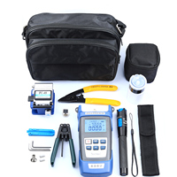 Kit de Herramientas de Prueba de Cable de Fibra Óptica FTTH FC-6S, Cortadora de Fibra, Medidor de Potencia Óptica, Localizador Visual de Fallas, Pelacables de 5mw