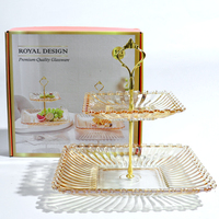Assiettes carrées en verre pour emballage en boîte, vente en gros, vaisselle de restaurant, décoration de mariage, ensemble d'assiettes en verre pour fruits et collations