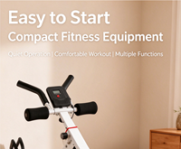 Appareil de musculation multifonctionnel 22 en 1 pour abdominaux et rameur, pliable, pour la maison, avec compteur numérique