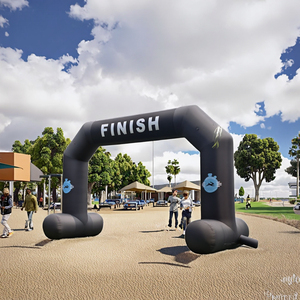 Arche de fin de course gonflable pour événements sportifs - Arche de course en PVC idéale pour les marathons, les courses de course à pied et les activités promotionnelles - Product Image 3