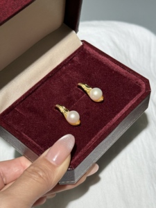 Pendientes de Plata 925 con Perlas de Agua Dulce UM Jewelry, Diseño de Escalones, Unisex, para Celebraciones, Aniversarios, Uso Diario/Regalo - Product Image 4