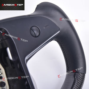 Volant en fibre de carbone à carreaux à bas <span class=keywords><strong>prix</strong></span> en stock pour <span class=keywords><strong>Tesla</strong></span> Model <span class=keywords><strong>S</strong></span> X 3 Y - Product Image 5