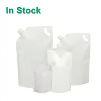 White Stand Up Leak Proof PA Nylon Laminated Plastic Packaging Spouted Pouch Bags for Liquid Products