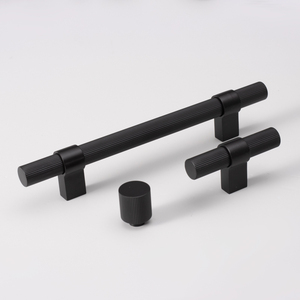 Qiansi QS-HK0055 Straight Knurl Solid Brass Handle Customized <strong>Bedroom</strong> Exterior Cabinet <strong>Door</strong> Kitchen Drawer Wardrobe Modern - Product Image 6