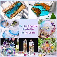 Résine époxy OSBANG 1 gallon avec pompe, kit de résine époxy transparente comme du cristal et durcisseur pour moules d'art et d'artisanat DIY
