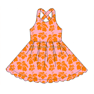 ชุดเดรสสวยๆ สำหรับเด็กผู้หญิง ลายฮาวาย แขนกุด ความยาวระดับเข่า สไตล์ลำลอง สำหรับเด็กอายุ 0-16 ปี ขายส่ง - Product Image 6