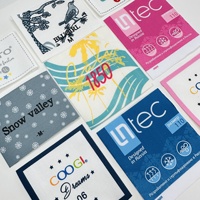 Étiquettes de vêtements 3D en silicone écologiques personnalisées, avec logo imprimé, thermocollées, pliables sur un côté, pour chaussures, sacs, usine