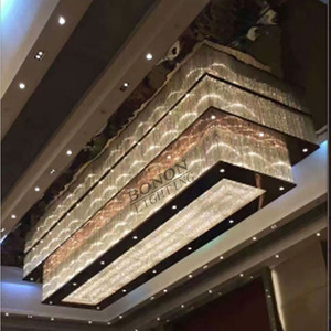 โคมระย้า LED อะคริลิคหรูหราทันสมัยพร้อมแอป RGB สีและการควบคุมด้วยเสียง IP33การรับประกัน10ปีสำหรับโฮมออฟฟิศ - Product Image 2