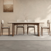 Table à manger moderne de luxe avec plateau en marbre et 6 chaises pliables et durables, gain de place pour hôtels, villas et salles à manger