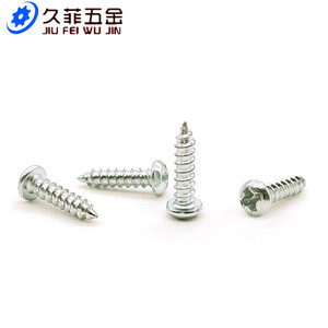สกรูเกลียวปล่อยหัวกลม ยี่ห้อจิ่วเฟย วูจิน รุ่น M2 M2.5 ผลิตจากเหล็กกล้าคาร์บอนชุบสังกะสี สำหรับงานโลหะ - Product Image 2