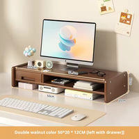 Station de travail de bureau cadre de rehaussement d'ordinateur étagère de rangement de bureau à domicile avec tiroir support de hauteur de moniteur