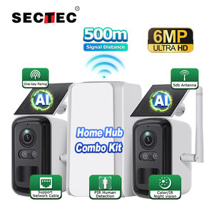 Комплект солнечной камеры Halow с Wi-Fi-передачей до 500 метров, Plug and Play, 2-канальный Wi-Fi, на солнечной энергии, для наружного использования, с управлением одной кнопкой - Product Image 1