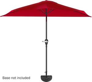 Pure Garden Half Umbrella-<span class=keywords><strong>Parasol</strong></span> <span class=keywords><strong>de</strong></span> patio <span class=keywords><strong>de</strong></span> 9 pieds avec manivelle facile-Ombrage <span class=keywords><strong>de</strong></span> patio extérieur-<span class=keywords><strong>Petit</strong></span> auvent pour balcon, <span class=keywords><strong>table</strong></span> ou terrasse - Product Image 4