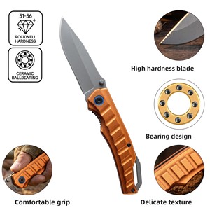 Coltello Pieghevole 3CR13 Direttamente dalla Fabbrica, Coltello Tascabile EDC per Esterni, Manico in Alluminio ad Alta Durezza, Compatto - Product Image 4