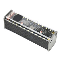 Boîtier de batterie externe DIY 8*18650, charge rapide PD 45W 22.5W, coque de rangement transparente avec lumière, sans batterie