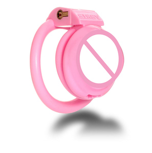 Dispositivo di Castità Maschile Leggero Rosa, Piccola Gabbia per Pene, Lucchetto per Pene, Giocattoli Sessuali per Uomini - Product Image 1