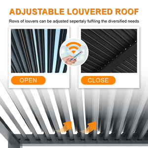 Elegante Binnenplaats Aluminium Pergola Zonnescherm Waterdicht Duurzaam Buitenpaviljoen - Product Image 6