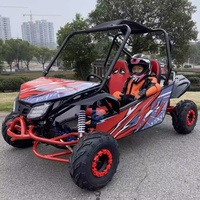 Mini Jeep Cart Club Drive Rouge Neuf 300cc Refroidi par Eau Essence Adultes Peuvent S'asseoir Véhicule Tout-Terrain Quatre Roues Voiture de Plage Kart