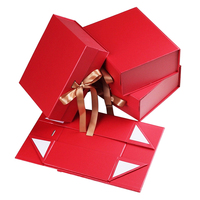 Boîte cadeau pliante de luxe écologique avec fermeture magnétique, impression UV dorée sur carton rigide, design personnalisé