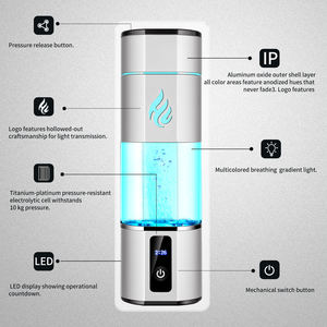 Bouteille d'eau hydrogénée certifiée US 5000ppb 300ml, portable USB pour le sport, la voiture, les voyages et la maison - Product Image 3