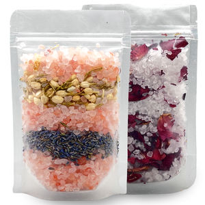 เกลืออาบน้ำแร่หิมาลัยและเกลือทะเลเดดซีพร้อมดอกไม้แห้งติดฉลากตามธรรมชาติ - Product Image 6